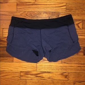 Navy lululemon speed up shorts size 8 *RUN SMALL